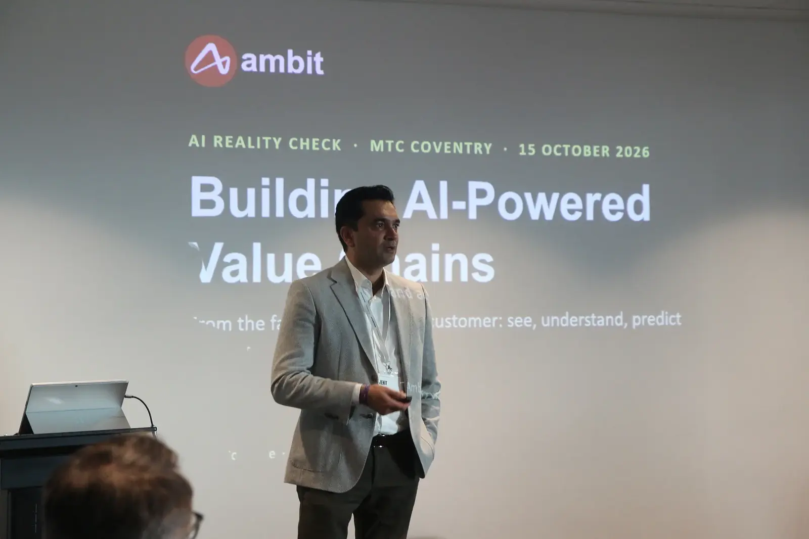 Jenit Ramaiya presenting Building AI-Powered Value Chains